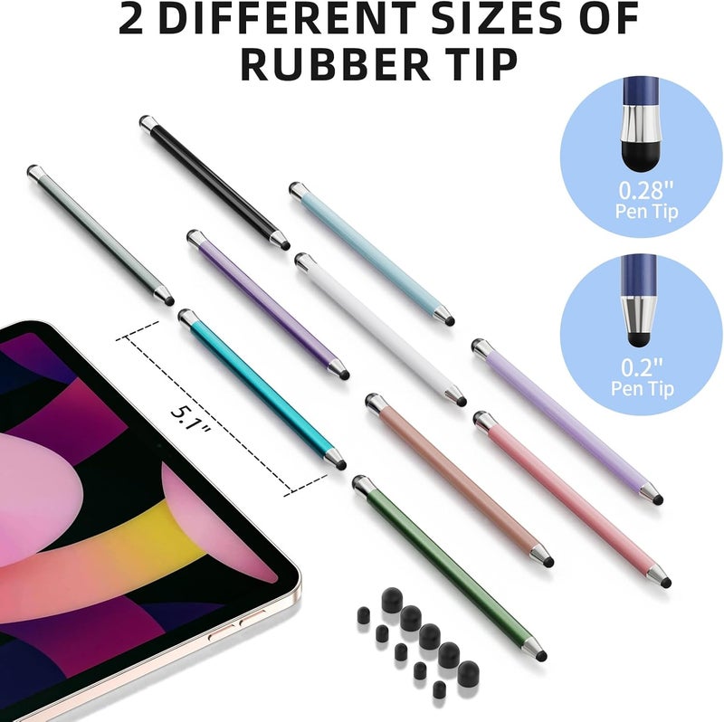 maylofi Stylus Pen for Touchscreen 10Pcs, 2-in-1 High Sensitivity & Precision Stylists pens, Stylus Pen for iPad/iPhone/Samsung/Android Tablets and Universal Capacitive Touch Screen (Pink) - Image 5